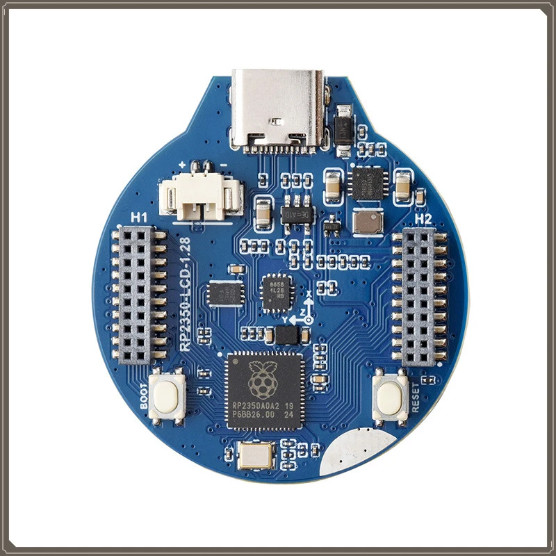 RP2350 Microcontroller 1.28-Inch Round LCD Development Board with Metal Case for Raspberry Pi