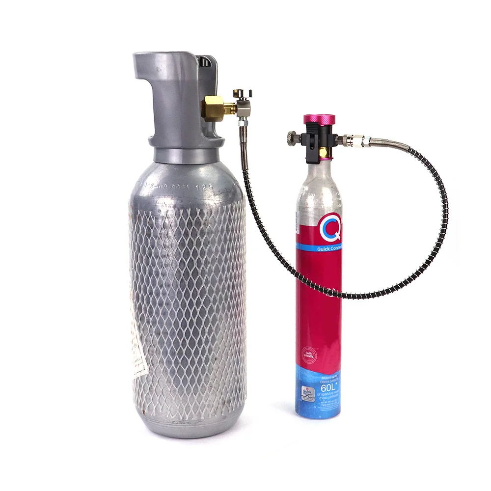 Adaptador de recarga de cilindro de Co2 rosa de conexión rápida de Soda, estación de llenado compatible con cilindro rosa artístico Sodastream Terra