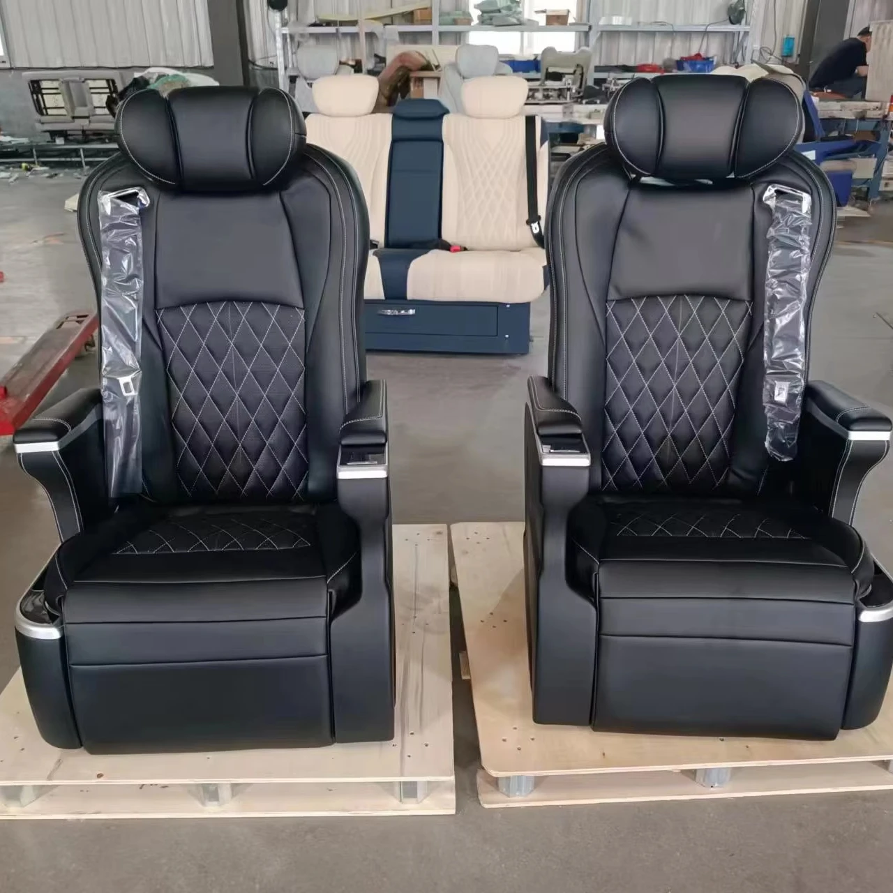 

Accessories W447 Hiace Van Sprinter V-Class Car EV Leather Luxury VIP Aviation Seat Comfort PU Leather