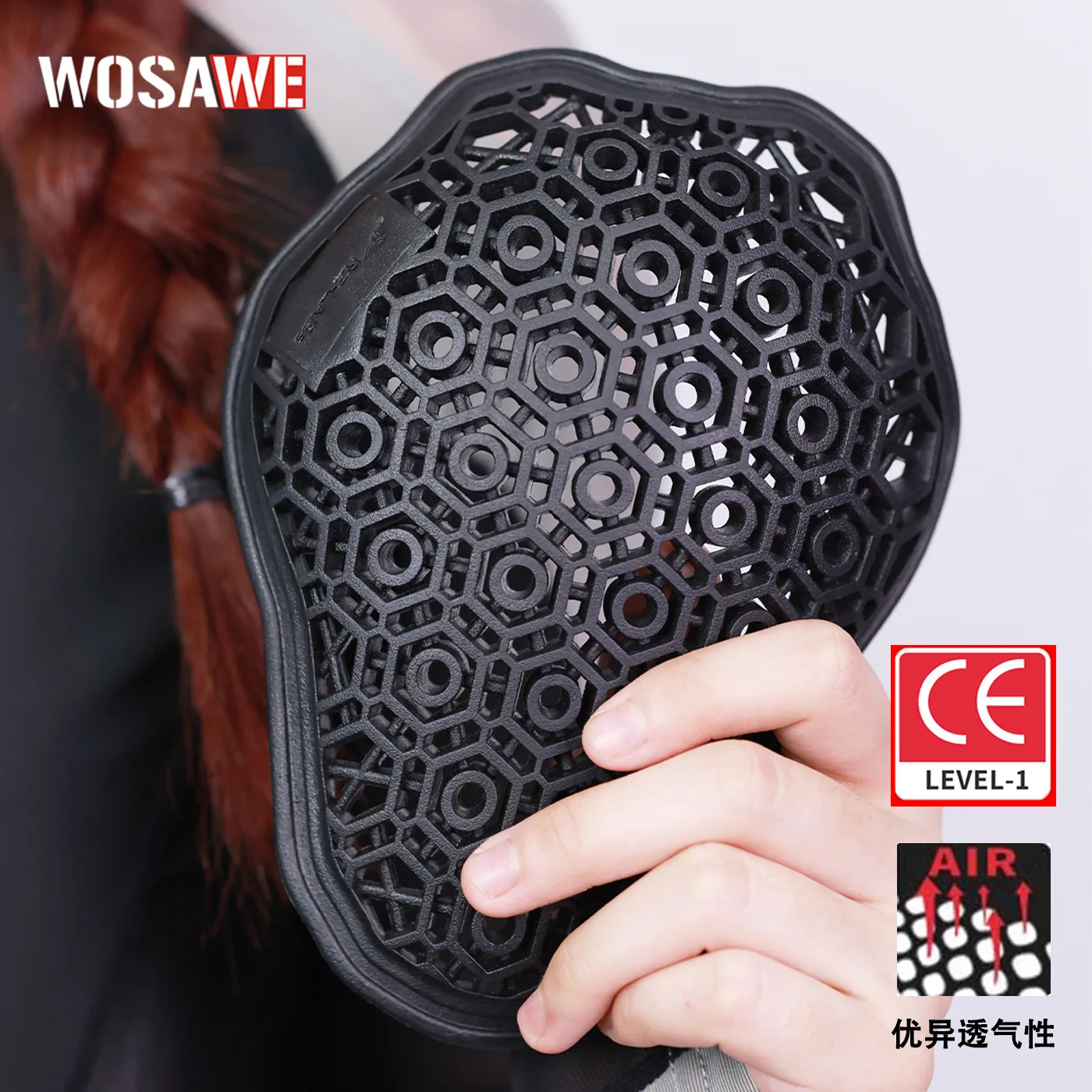 WOSAWE CE Approved Motorcycle Back Protector Universal Motorbike Knee Pads Soft Motorcycle Jacket Insert Armor Equipment
