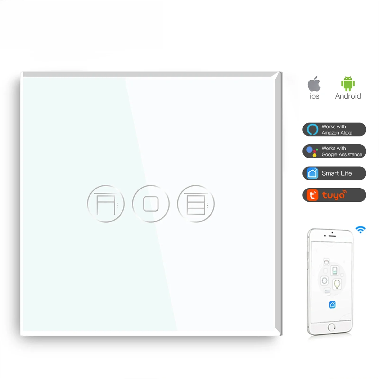 Adea Eu Wifi Smart Multi-gang Roller Shutter Switch Wireless Wifi Switches Control Tuya Smart Life Works With Alexa Google