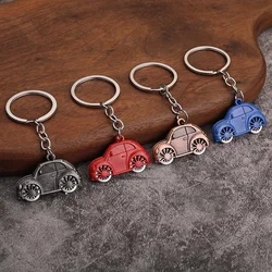 Multi color creative car keychain metal keyring cartoon car pendant small gift