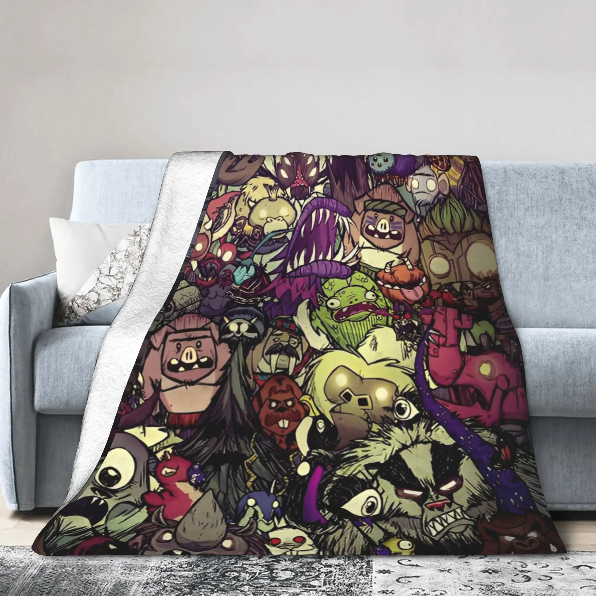 

Don't Starve Survival Game Velvet Throw Blankets Monsters for Rug Piece Knitted Blanket Office Lightweight Breathable