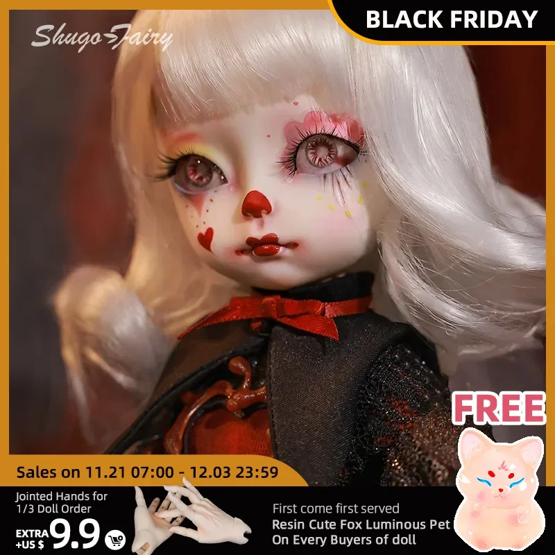 ShugaFairy Roko 1/6 Bjd Doll Halloween Hearts Clown Sad Style Party High Quality Ball Jointed Dolls Toys