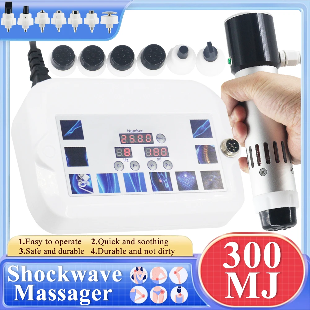 

2025 Hot Physiotherapy Shockwave Therapy Machine For ED Treatment Relieve Waist Pain New 300MJ Tech Handle Shock Wave Massager