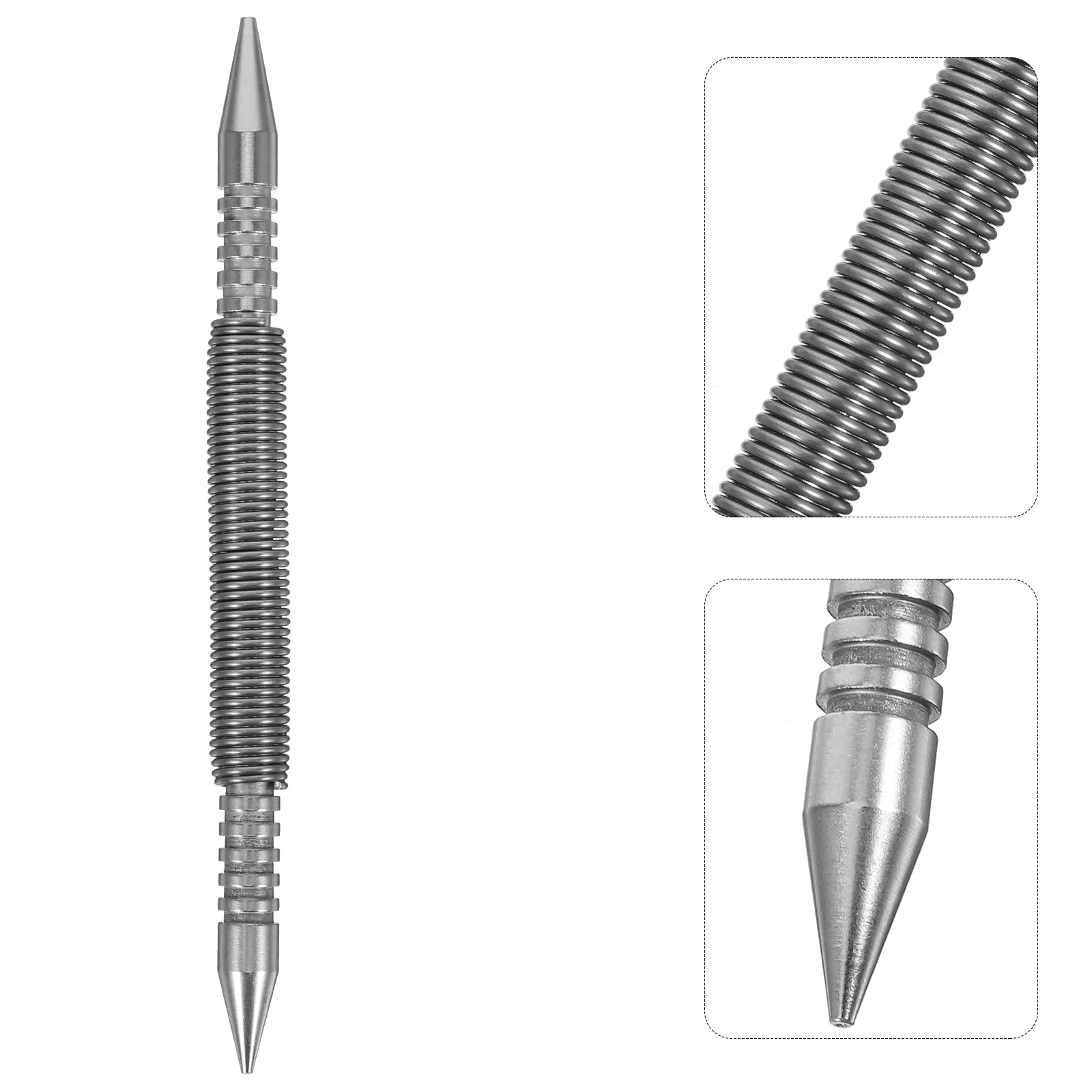 

Spring Nail Punch Steel Centering Tools Double Head Pins Wear Resistance Lightweight Carpentry Essential Small Space Nail Setter