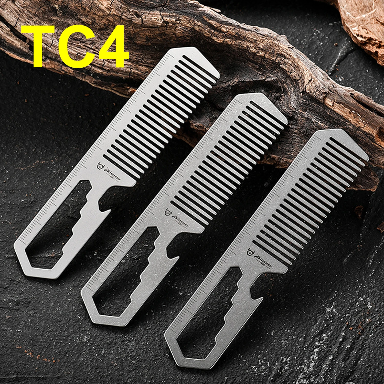 

TC4 Titanium Alloy Comb, Bottle Opener, Wrench, Ruler, Portable Multifunctional Edc Tool，A1306
