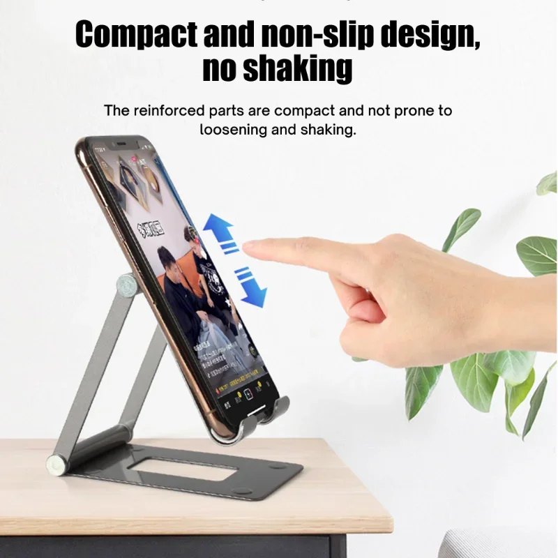 Aluminum Portable iPad Stand Compatible 4.7-11 Inch Tablet Phone Holder For Xiaomi Samsung Adjustable Desktop Phone Tablet Stand