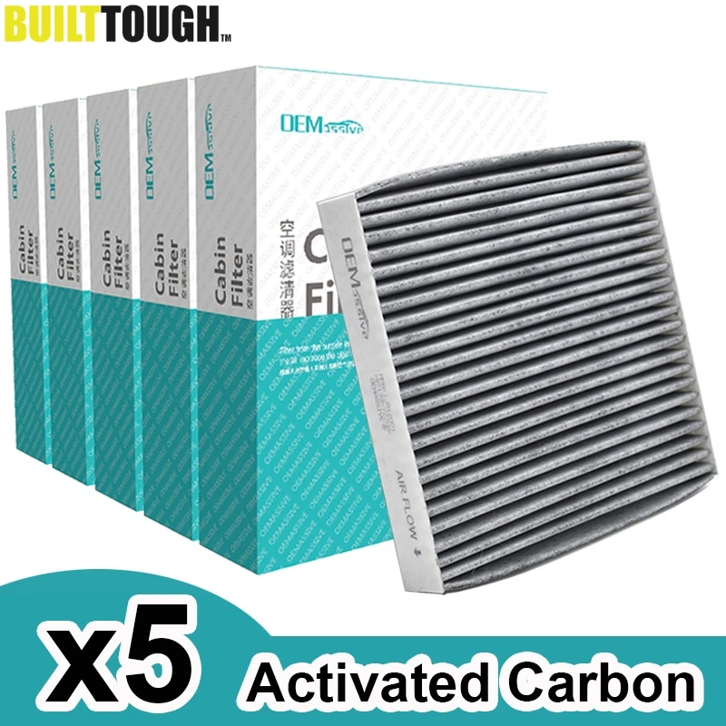 5x Car Pollen Cabin Filter Activated Carbon For Toyota Yaris RAV4 Camry Avensis Prius Subaru Outback Legacy Trezia 87139-YZZ08