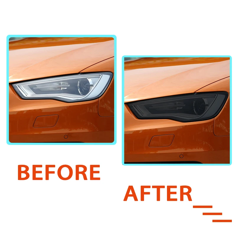 Car Headlight Protective Film Transparent Smoked Black TPU Sticker For Audi A3 8V S3 RS3 8Y 2021 2022 S Line Sportback 2014-On