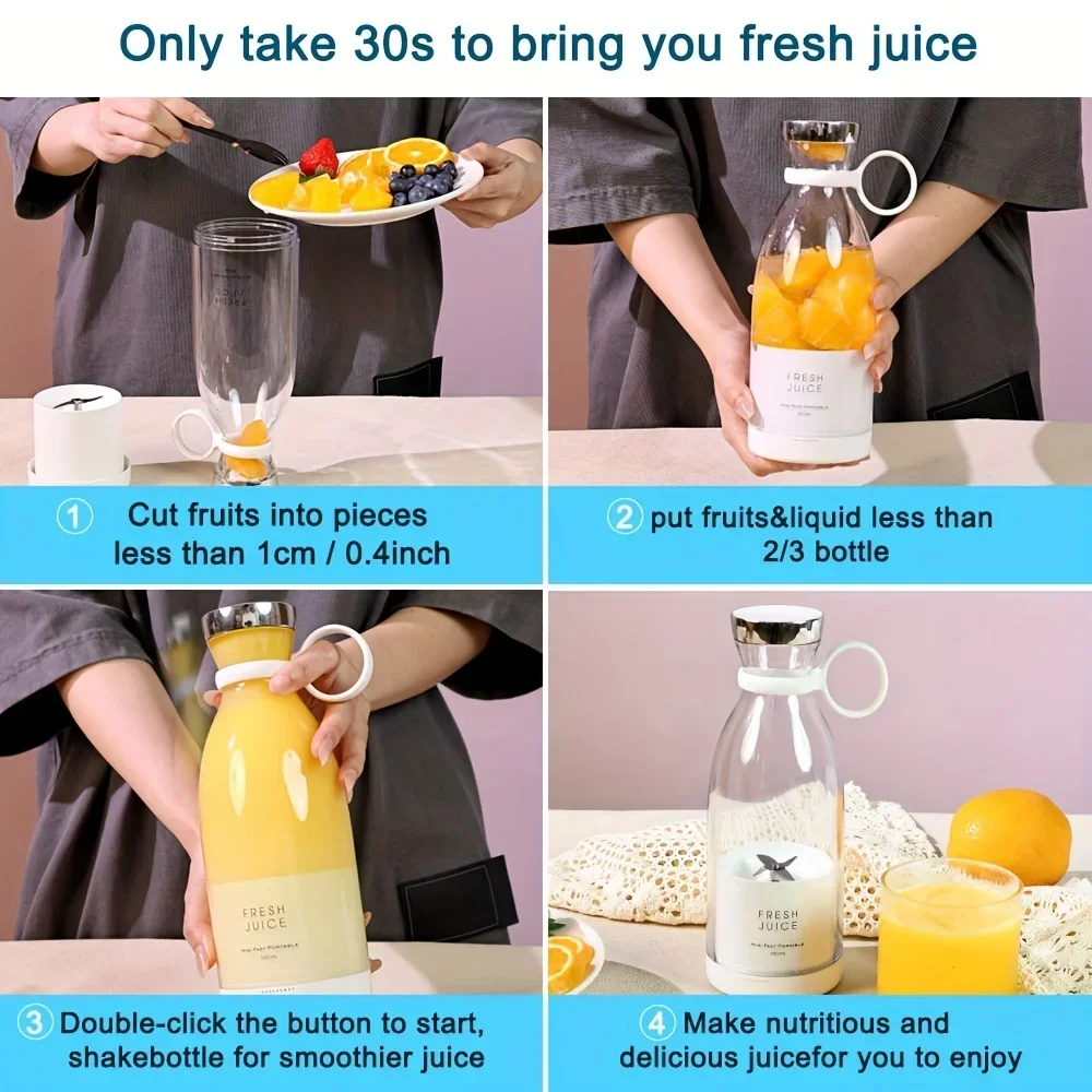 

Fruit juicer household small juice cup high power portable household wireless electric juice machine