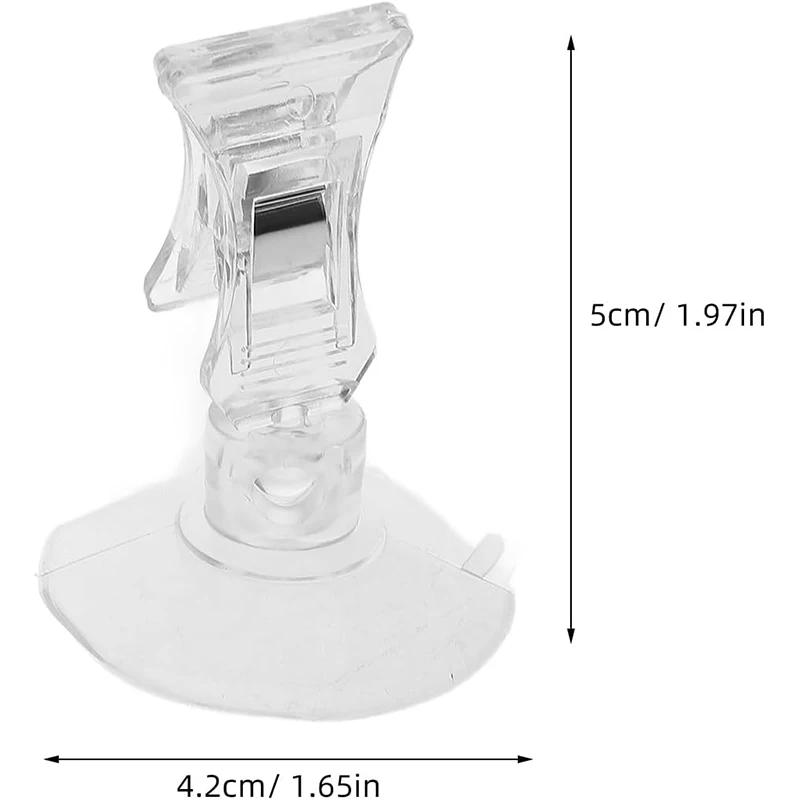 12pcs Suction Cup Label Clips for Store Shelves Adjustable Plastic Tag Clips Clear Display Holders for Price Tags and Signs