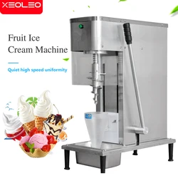 XEOLEO-máquina mezcladora de helados comercial de 750W, 80L/H, taladro de remolino de acero inoxidable, máquina de helados de frutas congeladas, máquina de Yogurt