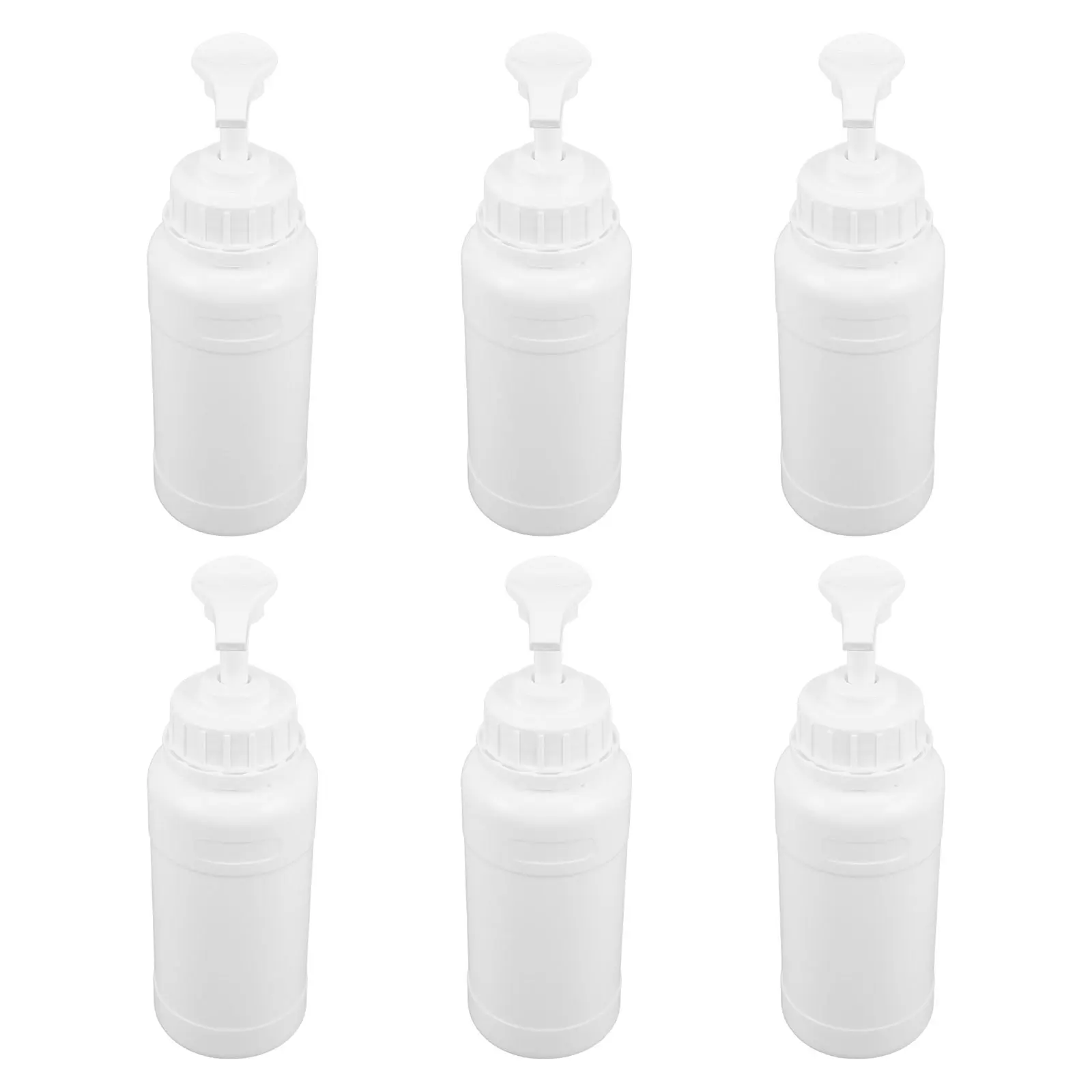 

6Pcs 300Ml Liquid Wash Bottle Pump Dispenser for Soap Lotion Shampoo - Sturdy Reusable Hydraulic Pump Bottle for Home Bathroom