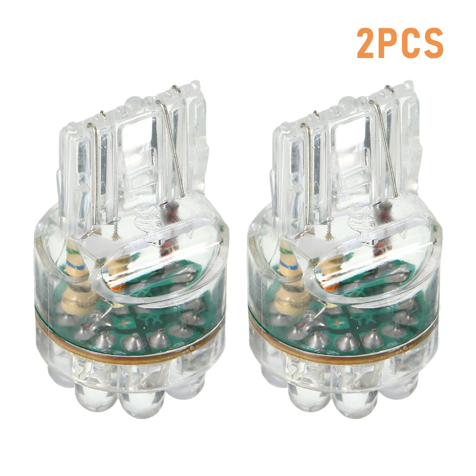 2 Pcs 12V White T20 7443 7440 9LED Car LED Brake Light Bulb Auto Stop Rear Turn Signal Light Lamp