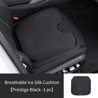 Car Ice Silk Seat Cushion Breathable Cooling Booster Protective Pad Suitable For Most Models Vehicles Interior Accessories 2024