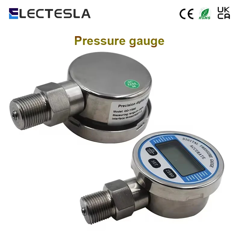 

60/100mm Radial LCD Pressure Gauge Transmitter 316L Stainless Steel 100mpa Gas Liquid Fuel Manometer Digital Pressure