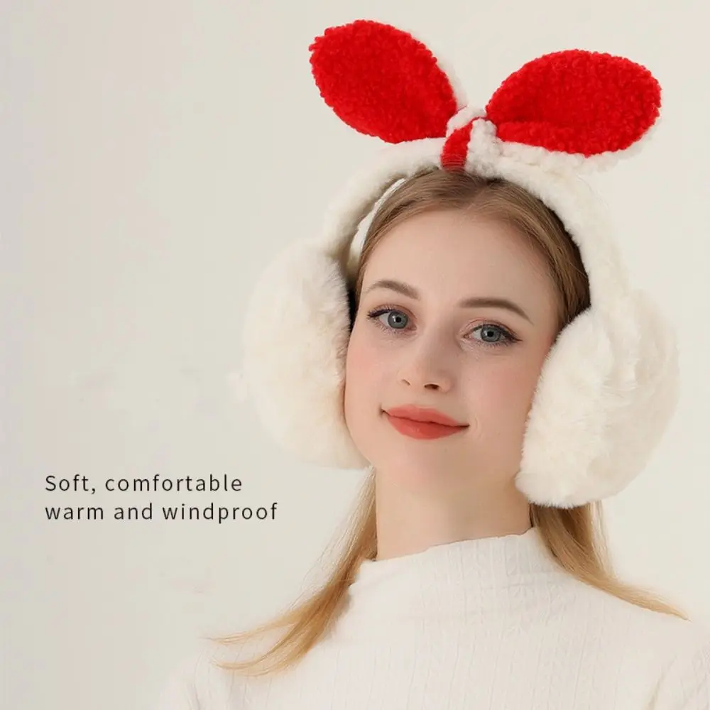 Winter Plush Ear Cover Fashion Windproof Cold Protection Ear Warmer Foldable Outdoor Riding Earmuffs