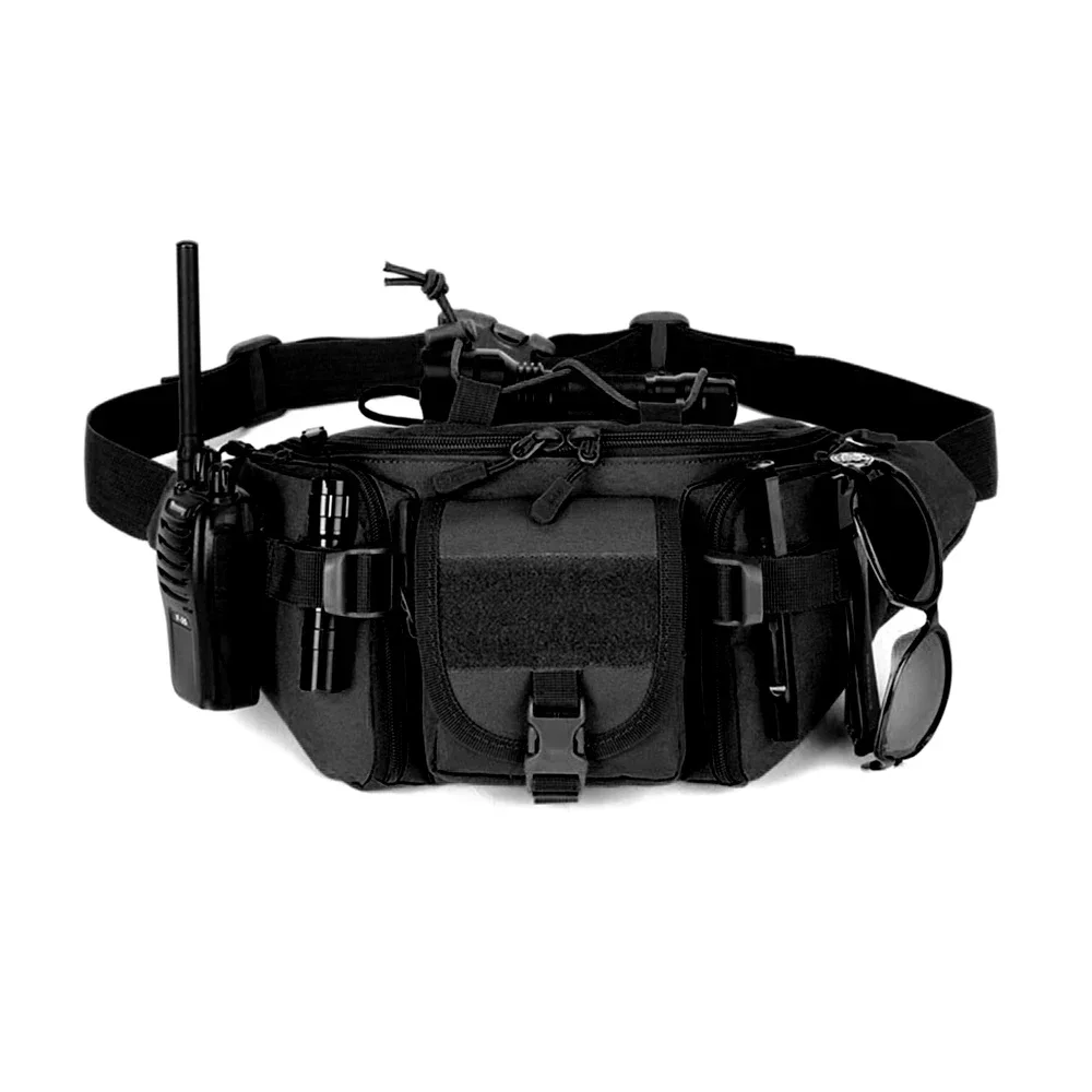 Men Waist Bag Nylon Fanny Pack with Adjustable Strap Molle Travel Hip Belt Bum Pouch for Travel Outdoor Hiking CyclingHome