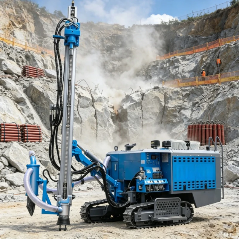 Integrated Rock Drill and Splitter Machine Hydraulic Rig For Rock Ore Mine Granite Quarry Construction Aggregate Extraction