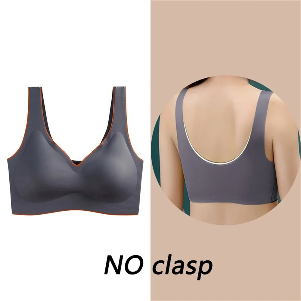 Reggiseni senza cuciture in lattice Sexy seta di ghiaccio per le donne estate traspirante Comfort intimo ragazze Crop top gilet femminile nero Sexy