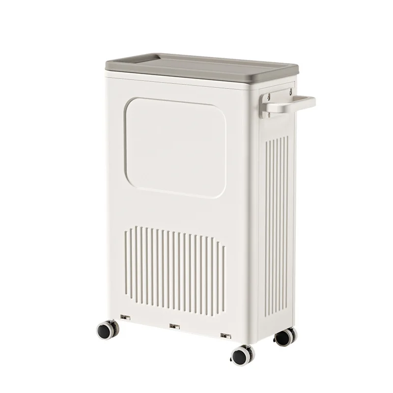 

Single-layer plastic cart Multifunctional living room yoga mat and fitness equipment storage box with clamshell basket