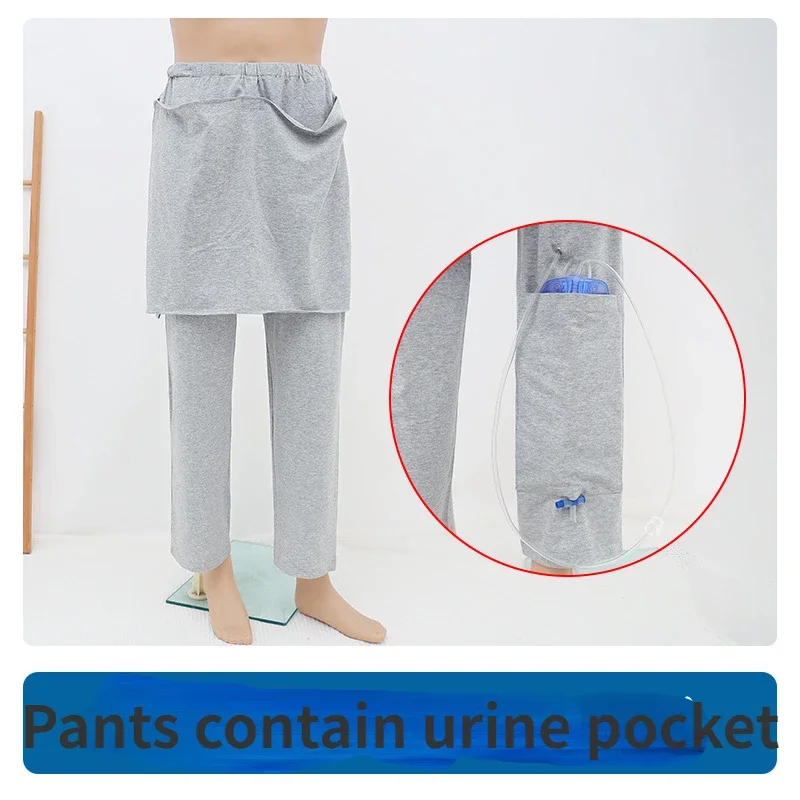 Disabled Open Crotch Pants Cotton Adult Men Women elderly Urinary Incontinence Paralyzed Care Trousers Anti Embarrassment Cloth