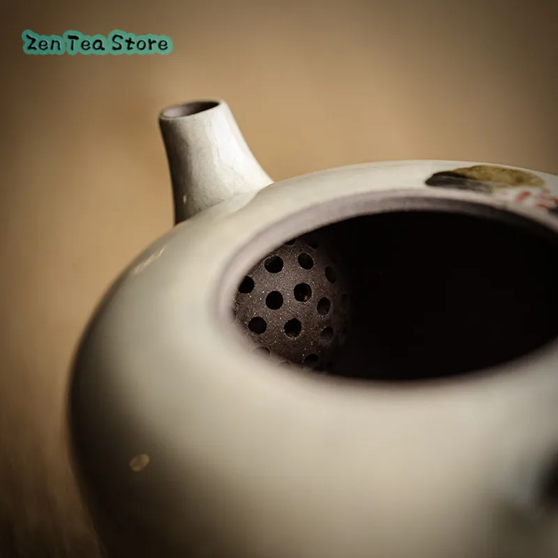 Hand-painted Pomegranate Underglaze Color Teapot Ceramic Retro Home Kung Fu Teapot Tea Set Chinese Small Capacity For One Person