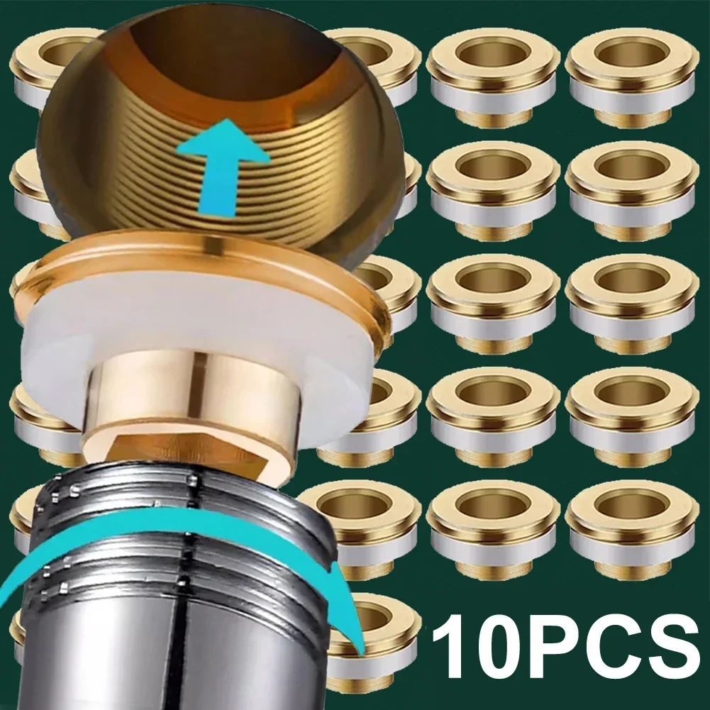 

10pcs Brass Seal Washers Rings Faucet Valve Leak-Proof Sealing Rings 4-point Triangle Valve Faucet Accessories