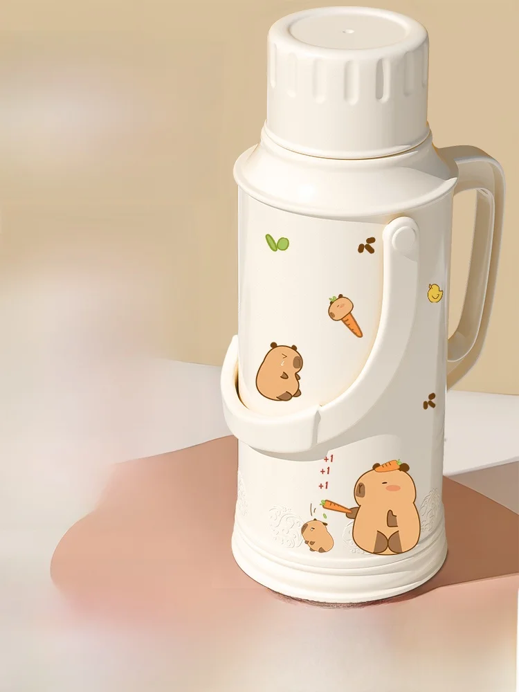 

Термос-бутылка для воды большой емкости в ретро-стиле из пластика для студентов, общежитий и домашнего использования, термокувшин для горячей воды, изолированный чайник