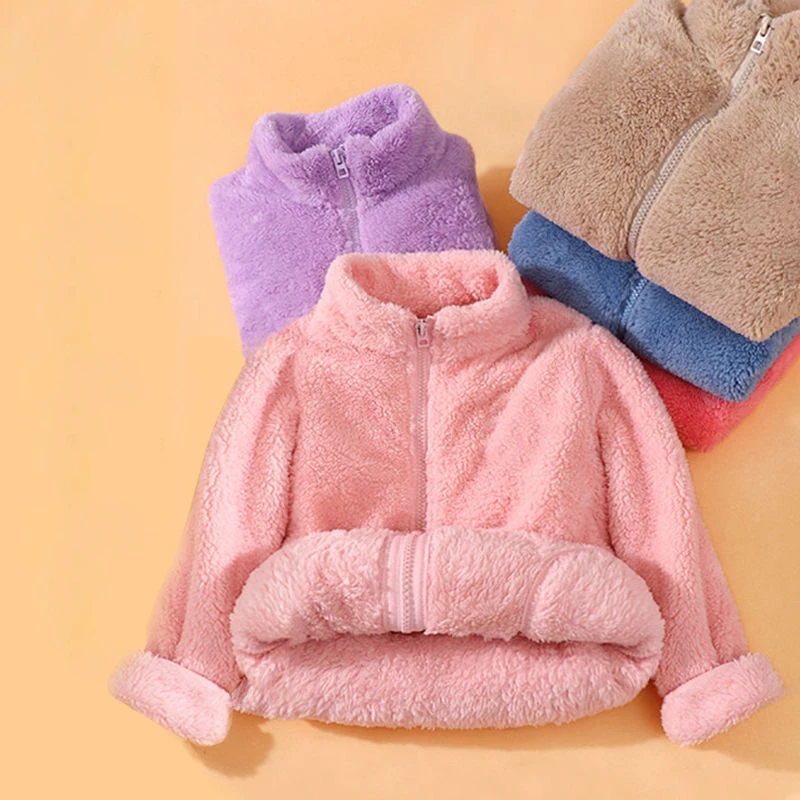 90-140cm New Kids Winter Clothes For Boys Children Fashion Warm Thicken Plus Velvet Long Sleeve P Jacket Cotton Outerwear Coats