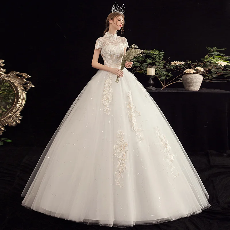 Mori Travel Photography Light Wedding Dress New Bride Temperament Small Size Floor-Length French 