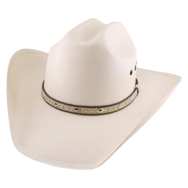chapeau-de-cowboy-elegant-en-toile-style-cavalier-western-britannique-polyvalent-decoratif-haute-esthetique-style-station-independante