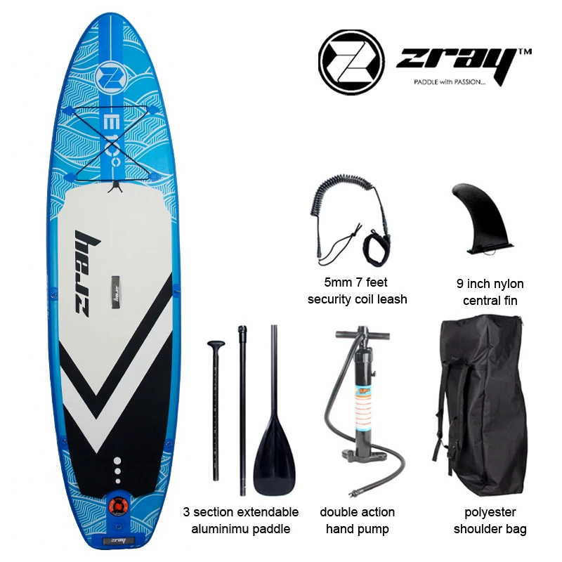 

ZRAY EVASION E10 297*76*13cm inflatable surfboard stand up paddle surfing board water sport sup board kid board all around light