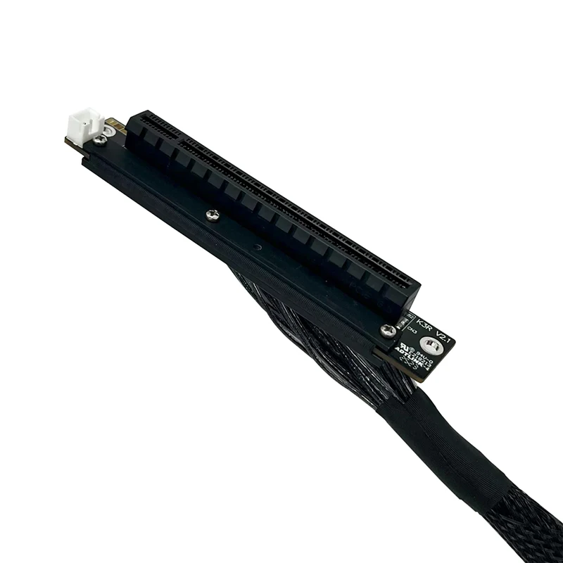 PCIe 5.0 x8 to x16 Dual Reverse Bend GPU Riser Cable 256Gbps 90/180/270Degree Flat Extension For RTX50 RX90 Series Graphics Card