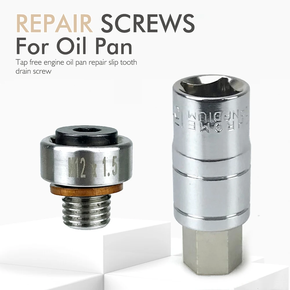 Repair Screws For Oil Pan Tap Free Engine Oil Pan Repair Slip Tooth Drain Screw