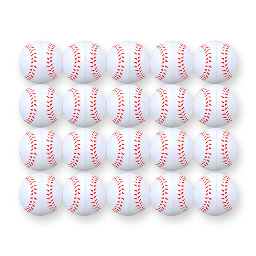 20pcs Foam Ball Soft Foam Sponge Tennis Balls Baseball Balls For Kids And Adults Bouncy Ball Children's Solid Foam Sponge Ball