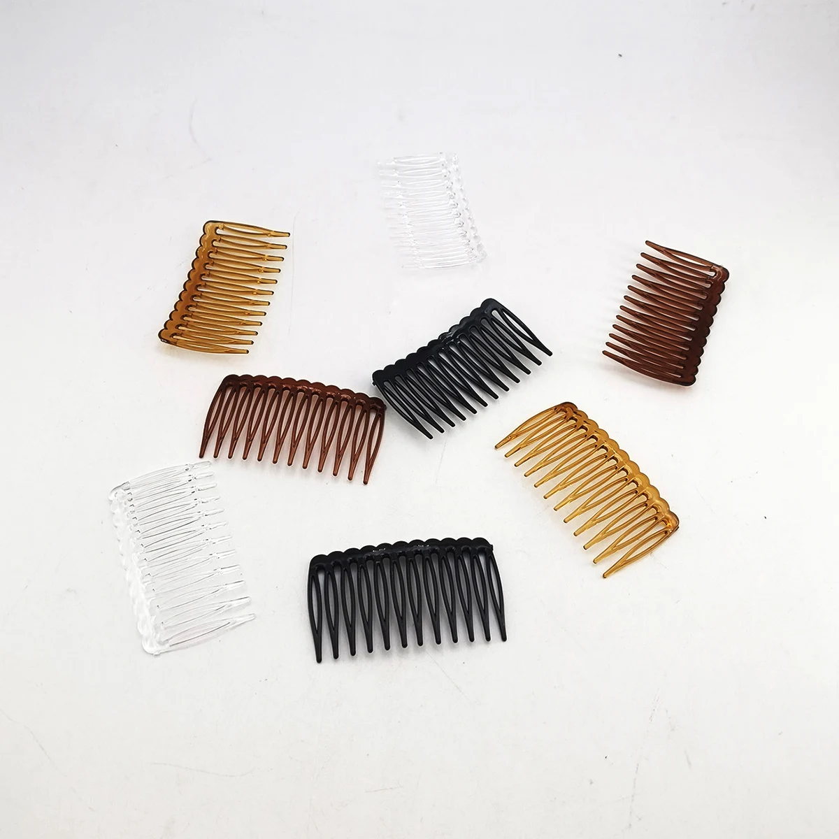 5/20 PCS 12 Zähne Einfache Haarkämme Gerade Zähne Kunststoff Haarschmuck Langlebige Französische Vintage Weben Haarnadeln Frauen – Detail 8