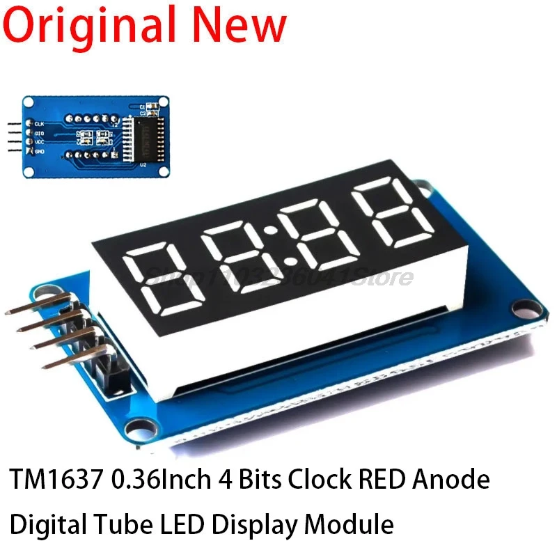 5PCS TM1637 LED Display Module For Arduino 7 Segment 4 Bits 0.36Inch Clock RED Anode Digital Tube Four Serial Driver Board Pack