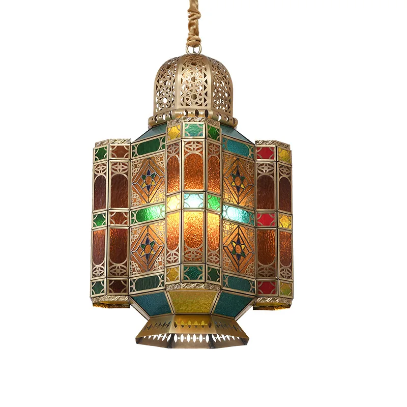 

Xinjiang exotic, retro chandelier hollow art, luminous chandelier Thai western restaurant, chandelier Arabic style