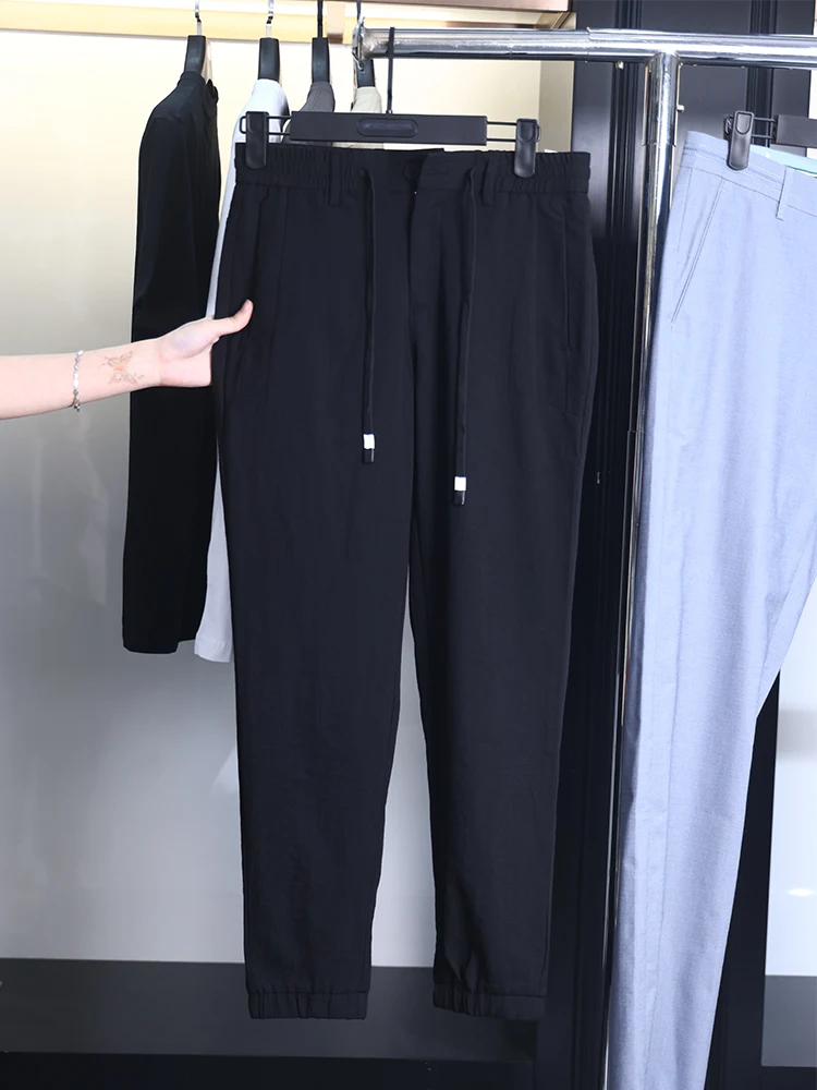 

Homesi Men's Casual Pants Spring Autumn Faionable Versatile Comfortable mid Waist Slightly Elastic Simple Pattern