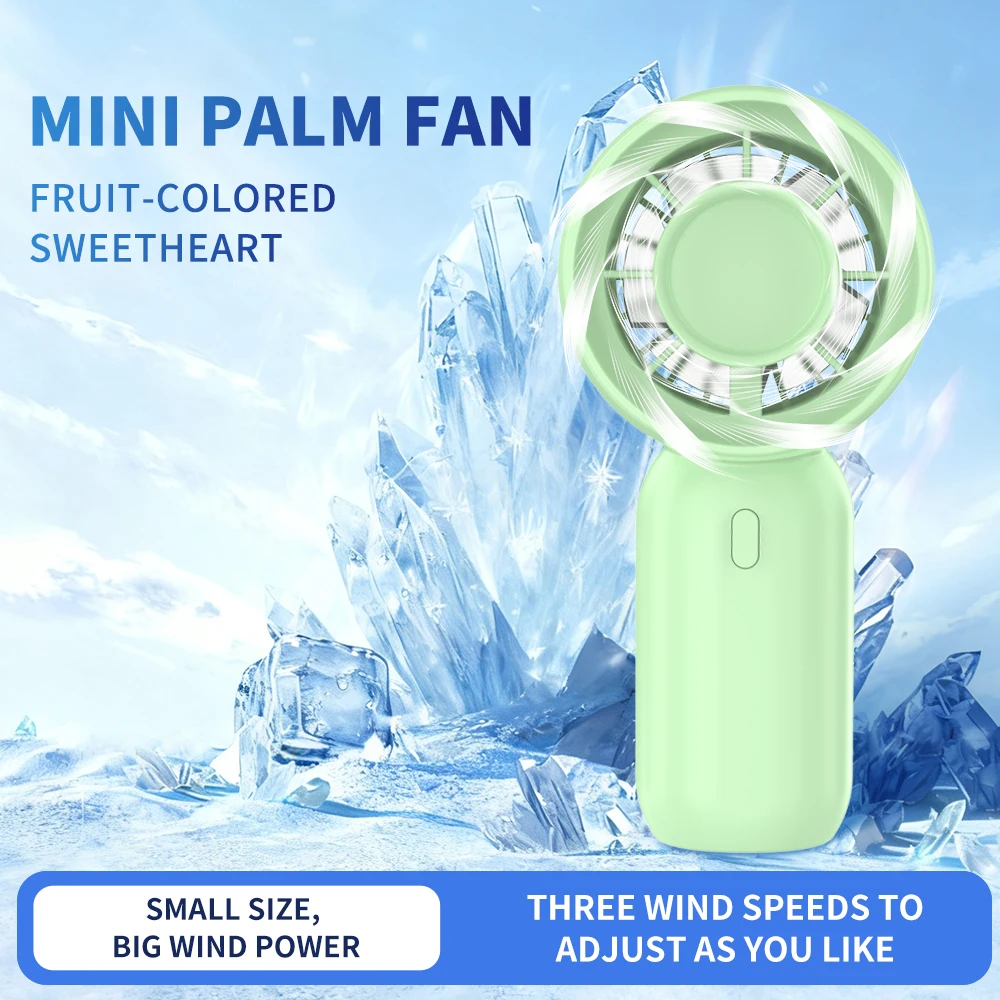 2026 New Mini Fan Rechargeable USB Charging Electric Handheld Fan Cheap Customizable 400mah Three Colors Portable Fan Cute