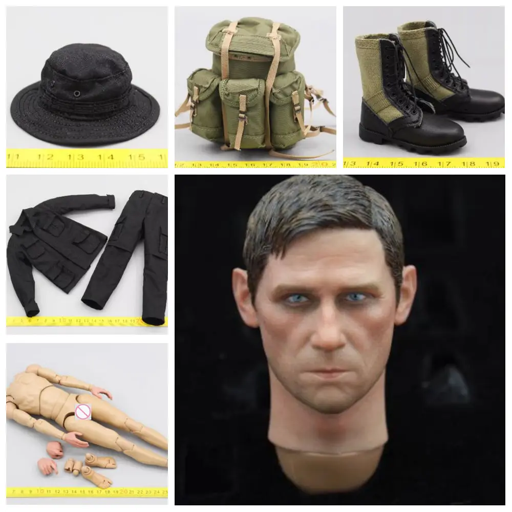 

1/6 UJINDOU UD9058 Head Vietnam War US ARMY MACV-SOG Recon Team Male Head Vest bag Shoes Uniform Body Fit 12'' Action Figure