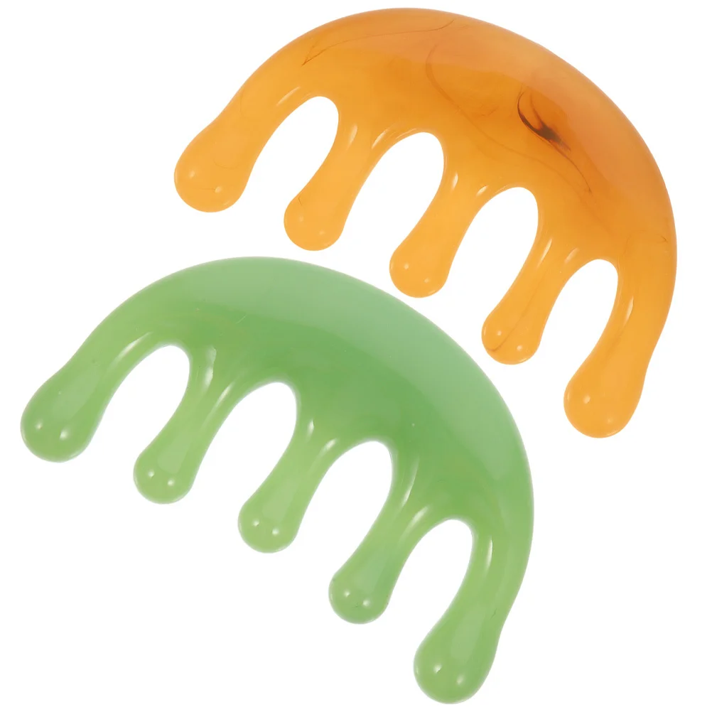 

2Pcs Scalp Massage Comb Wide Tooth Acupoint Hair Massager Relaxation Comb Blood Headache Relief Care