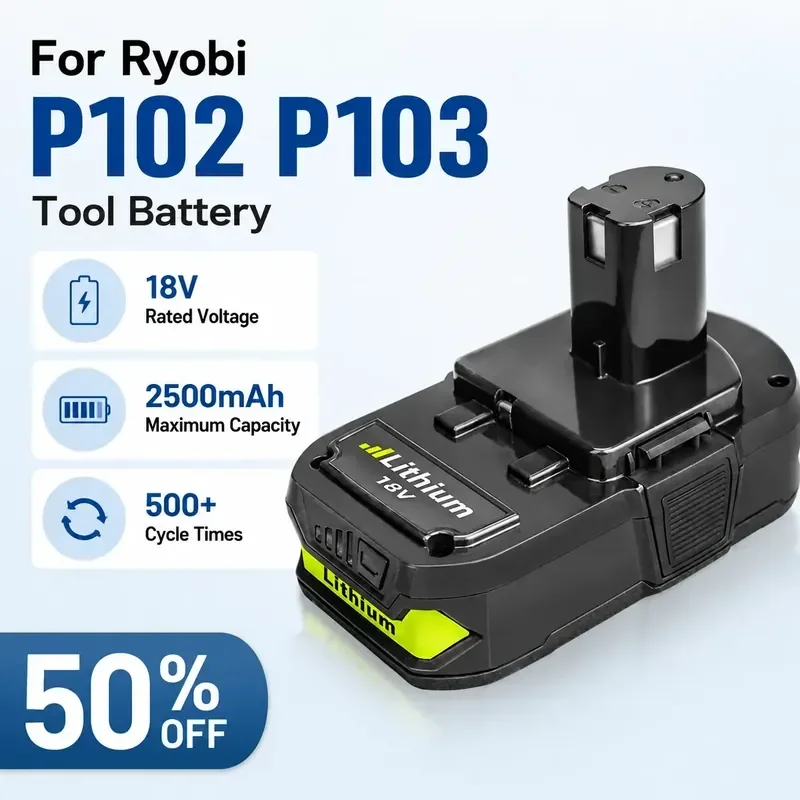 

Suitable for replacing the lithium batteries of Ryobi 18V P102 and P103, power tool batteries.