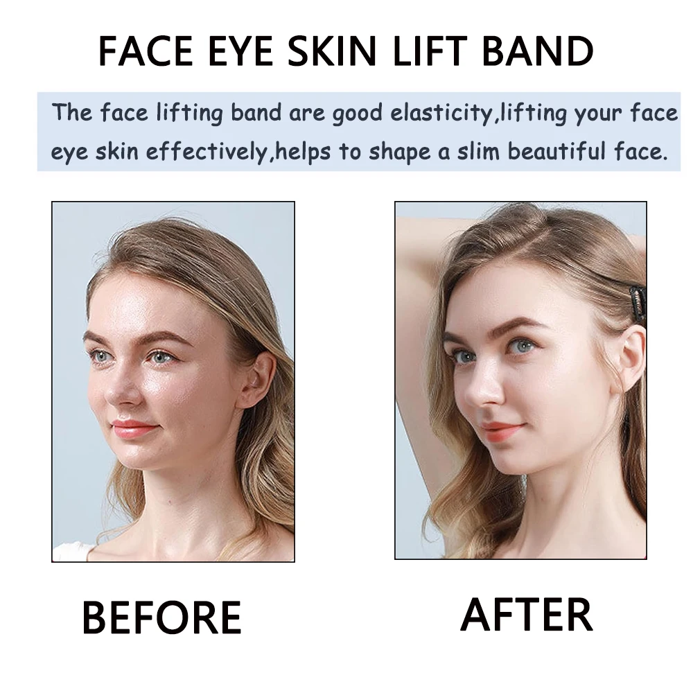 Face Lift Hair Band with Clips Invisible Facelift Stretching Straps Face Line Belt Face Slimming Bands Anti Wrinkles Makeup Tool