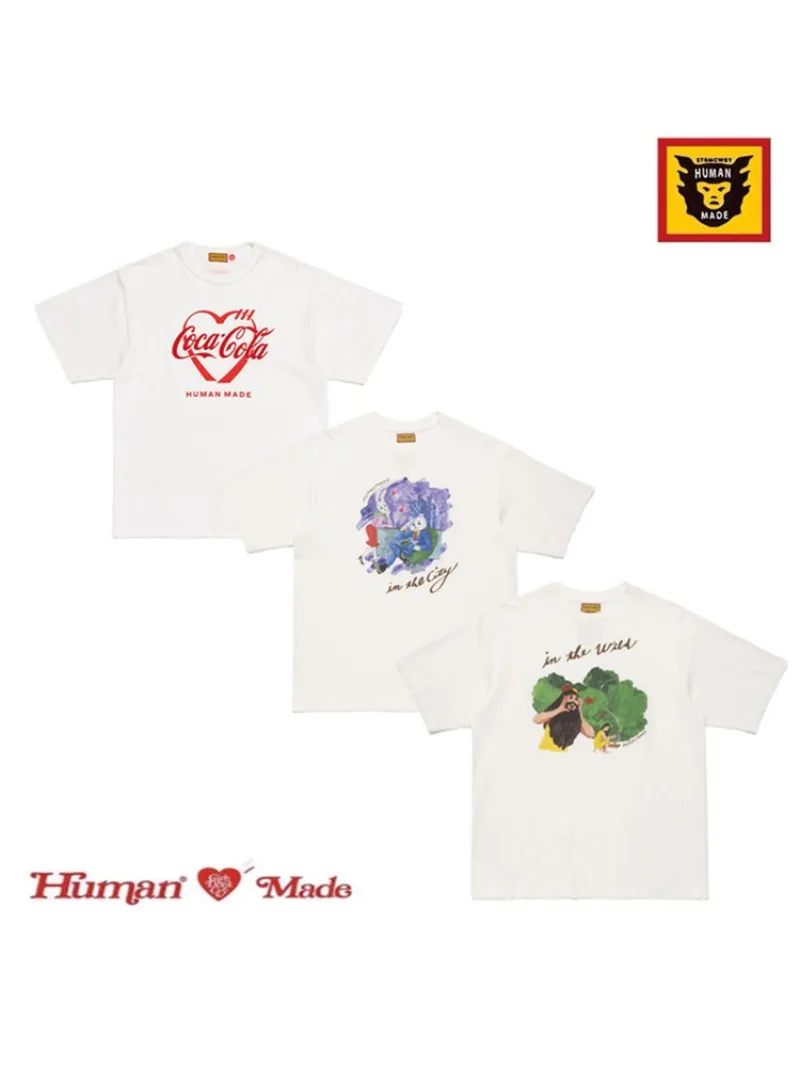 Human Made SS26 Heart Script T-Shirt, Slub Cotton Tee, Classic Logo for Unisex