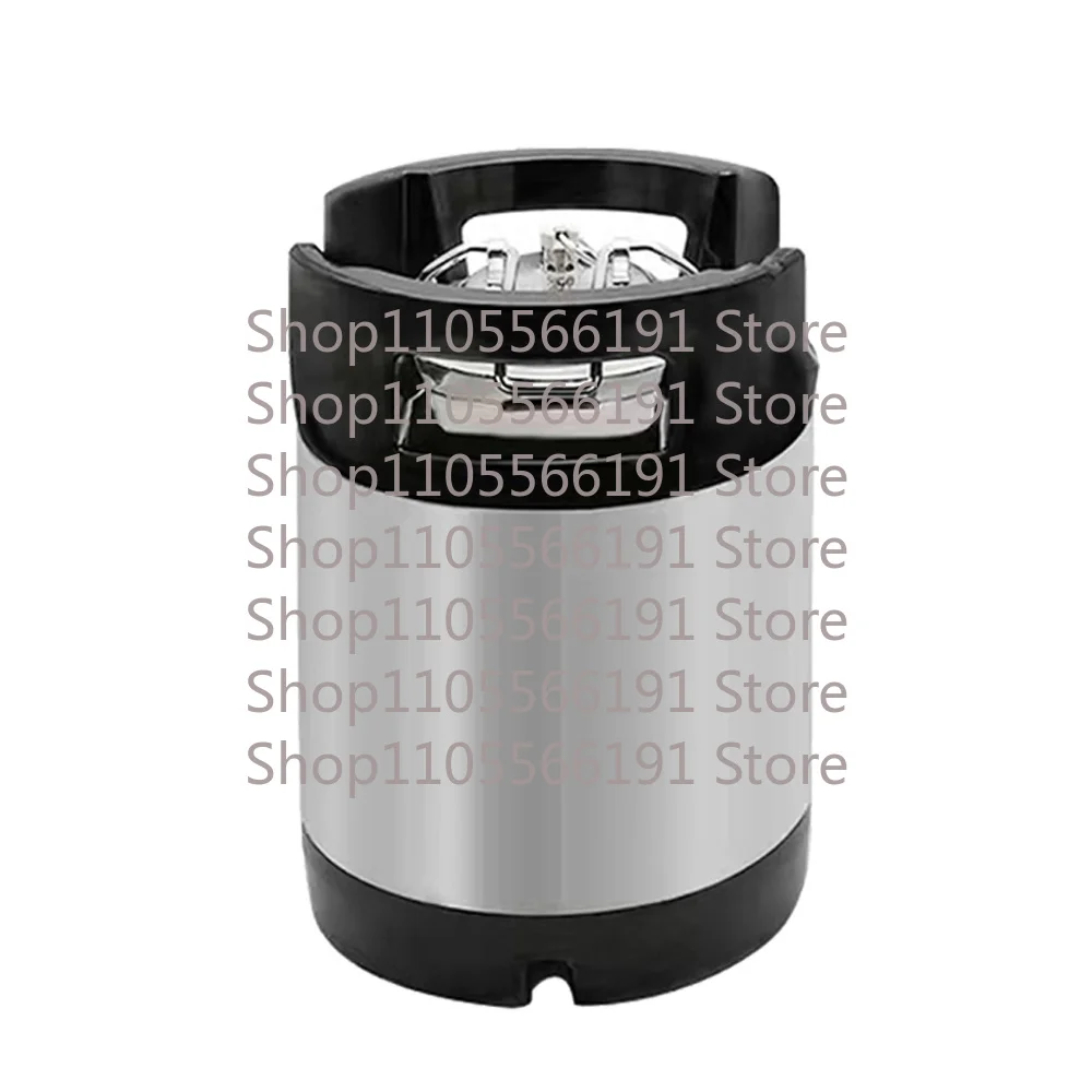Rubber Handle Corny Beer Keg, Stainless Steel, Keg, Keg, Leak Proof Lid, Soda Barrel, Home Brew, 19L Premium Cornelius