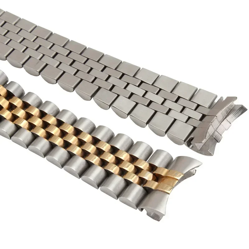 الفولاذ المقاوم للصدأ حزام اكسسوارات حزام الذكور لسلسلة رولكس سجل 17 مللي متر 20 مللي متر الفرقة المعصم حزام الساعات التأمين للطي مشبك