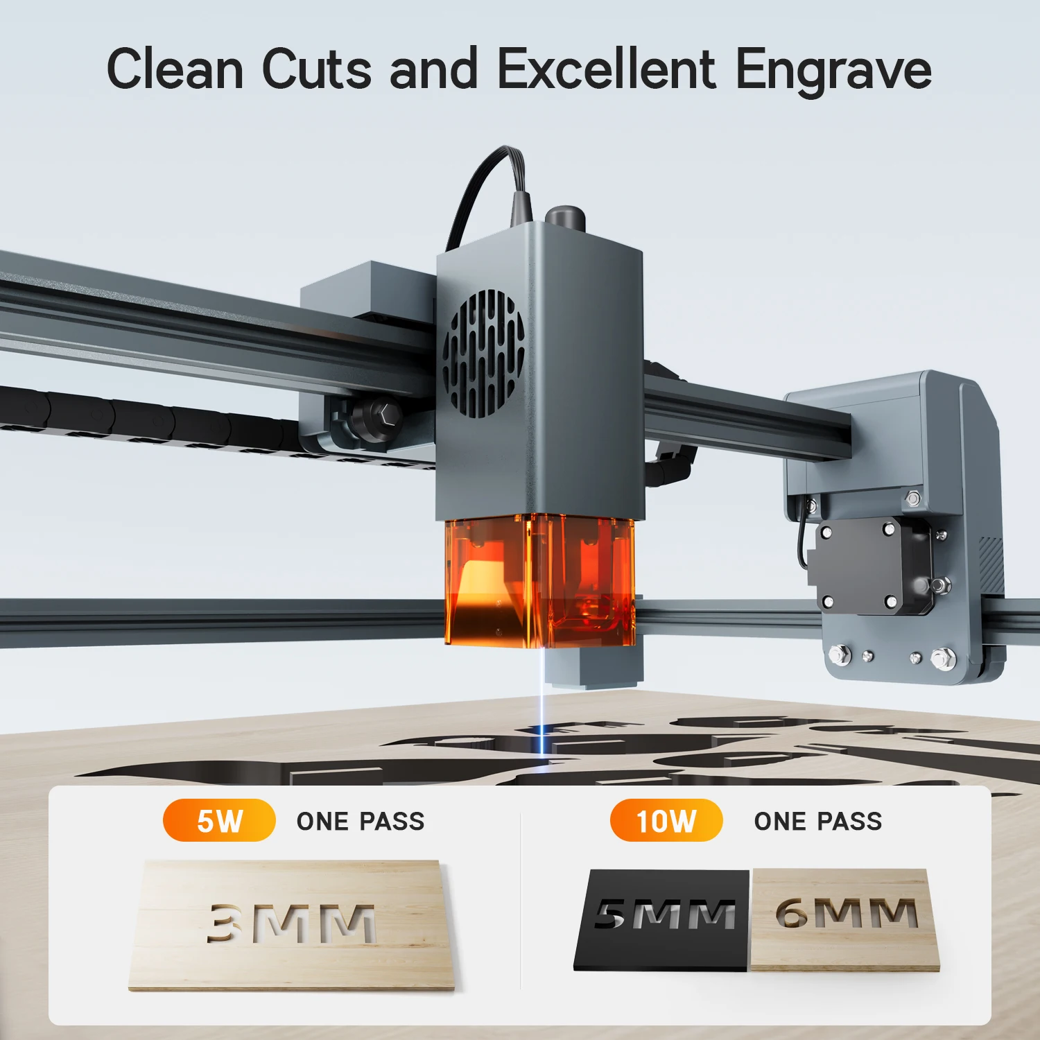 WAINLUX X1 10W grawerka laserowa klasa 1 grawerka laserowa i maszyna do cięcia DIY do drewna ze stali nierdzewnej skóra